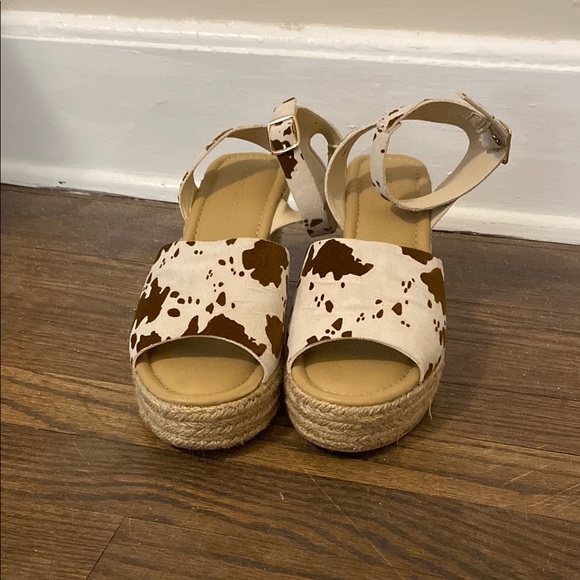 Pierre Dumas Shoes - Pierre Dumas Cow print wedge sandals